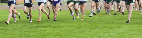 group of runners starting a cross country race